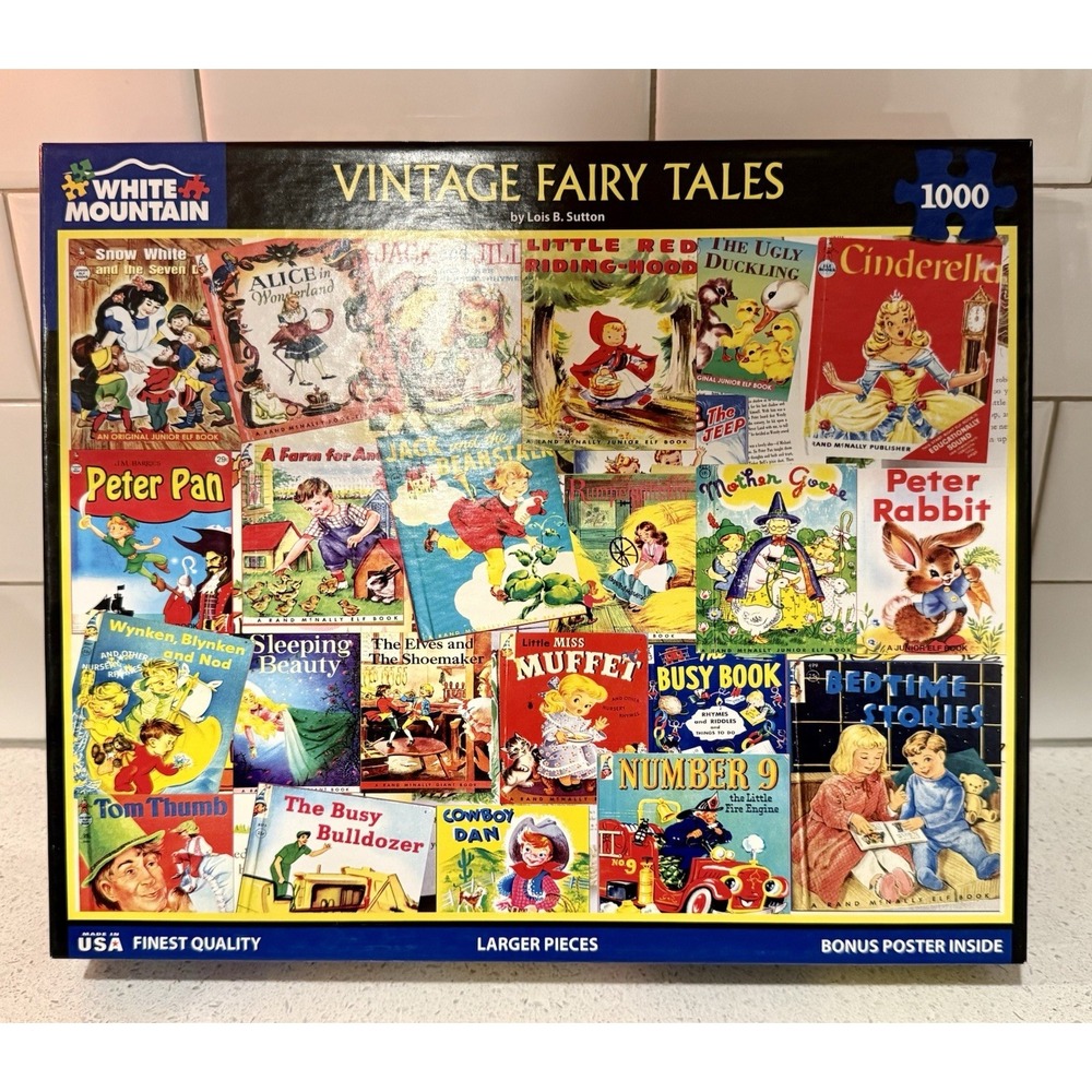 White Mountain Lot of 6 Puzzles 1000 pc. in Great Condition All Pieces